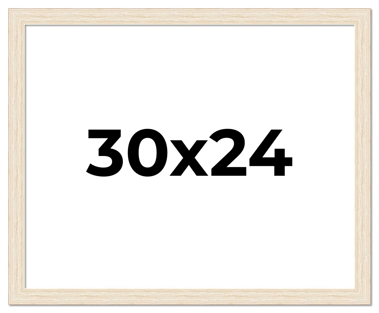 30x24 Wide Barnwood Picture Frame with UV-Resistant Acrylic & Acid Free Backing, Available in 6 Paint Finishes - Grey, Brown, White, and Black